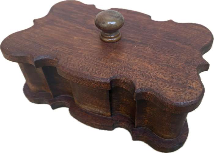 Vintage wood jewellery box wooden trinket box