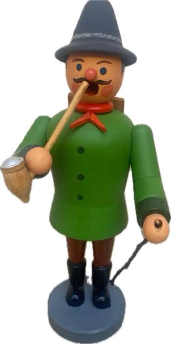 vintage Erzgebirge Smoker hiker man