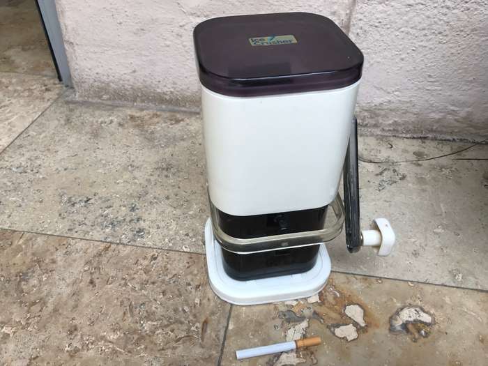 Vintage hand crank ice crusher made in Taiwan