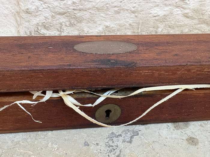 Vintage wood bamboo flute Japan in wood box