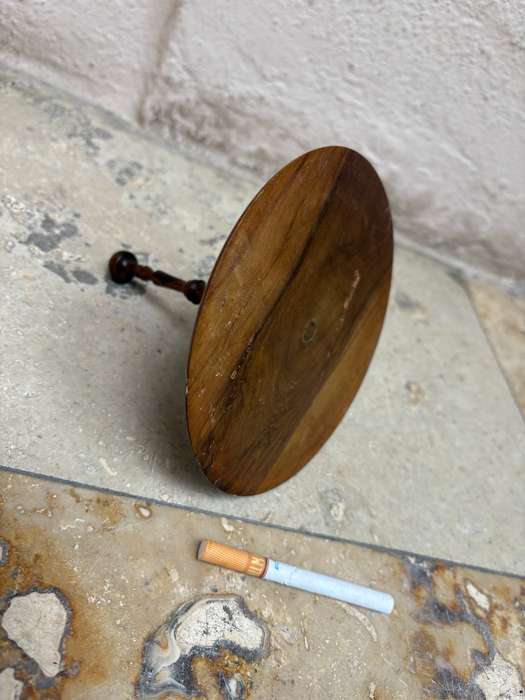wig stand treen exotic wood turned Antique