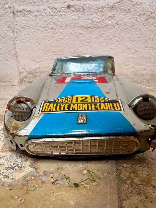 RARE!! 1960s BANDAI~FERRARI SUPERAMERICA Rallye Monte Carlo Japan 60s tin car