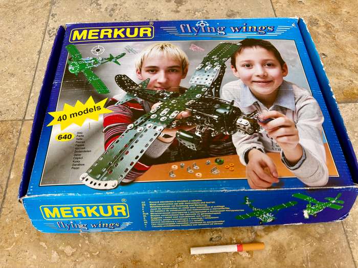 Vintage Metal construction set Merkur Flying wings,, made in CZECH REPUBLIC
