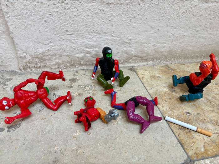 Multi-Bot of He-Man-Masters of the Universe 1986 Vintage Figure lot of 3 with he man spares MOTU