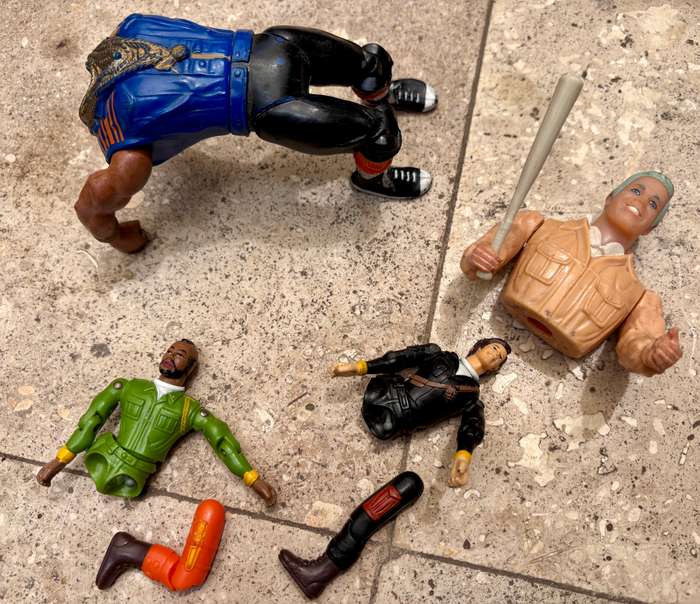 Vintage A team action figure lot  sold as spares Cannell 1983