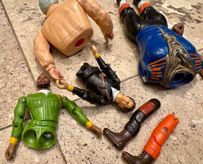 Vintage A team action figure lot  sold as spares Cannell 1983