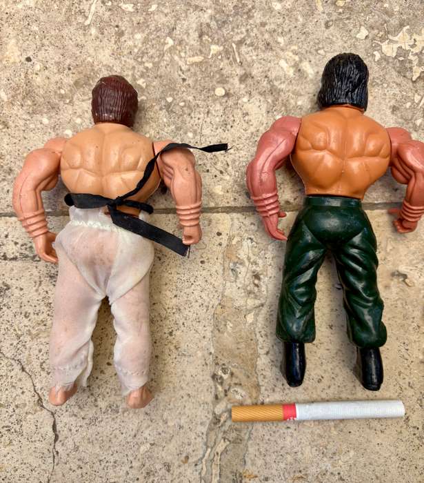 1985 JOHN RAMBO Vintage Figure With friend pair in box