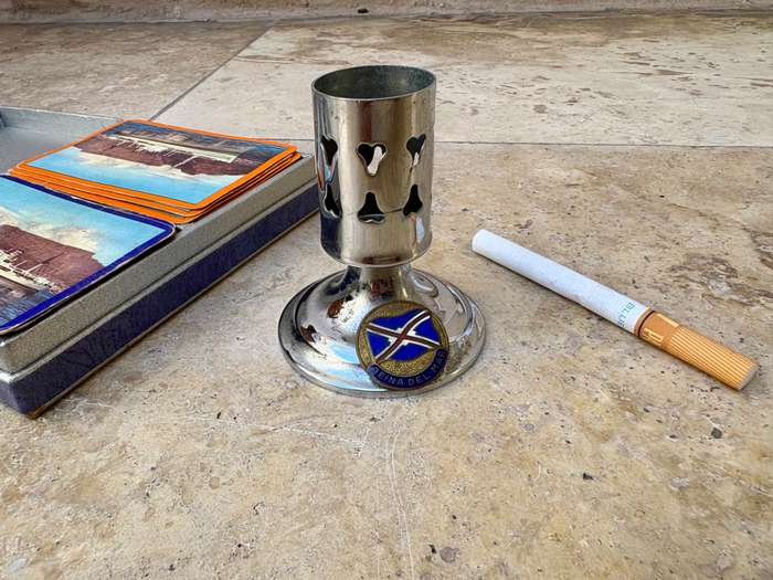 UNION CASTLE LINE SS REINA DEL MAR CANDLE STICK HOLDER