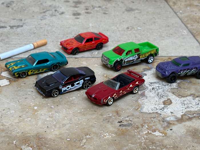 Hot wheels diecast car lot of 6 Mattel cars