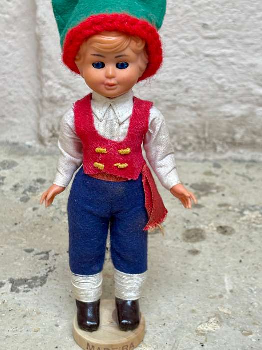 Vintage Portuguese Doll pair  Dressed Traditional Madeira  Costume sleeping eyes