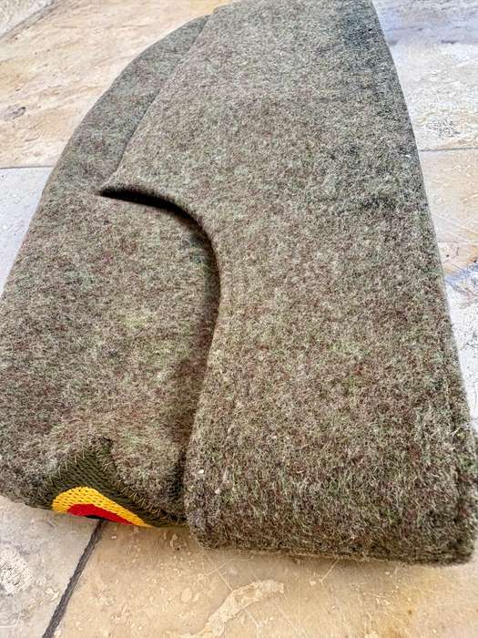 Vintage German army felt olive hat cap