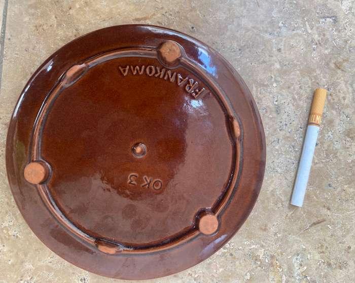Frankoma Pottery Seals of Five Civilized Tribes of Indians in Oklahoma brown trivet