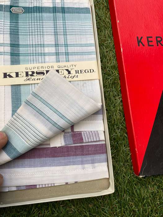 Vintage kersley pair of handkerchiefs 100% cotton