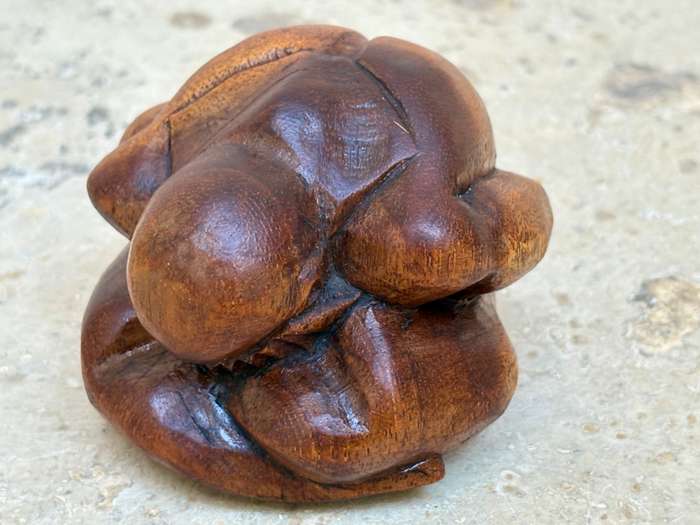 weeping Buddha wood  figure