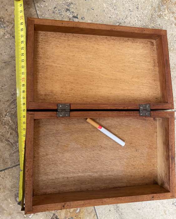 Vintage Marquetry walnut wooden box
