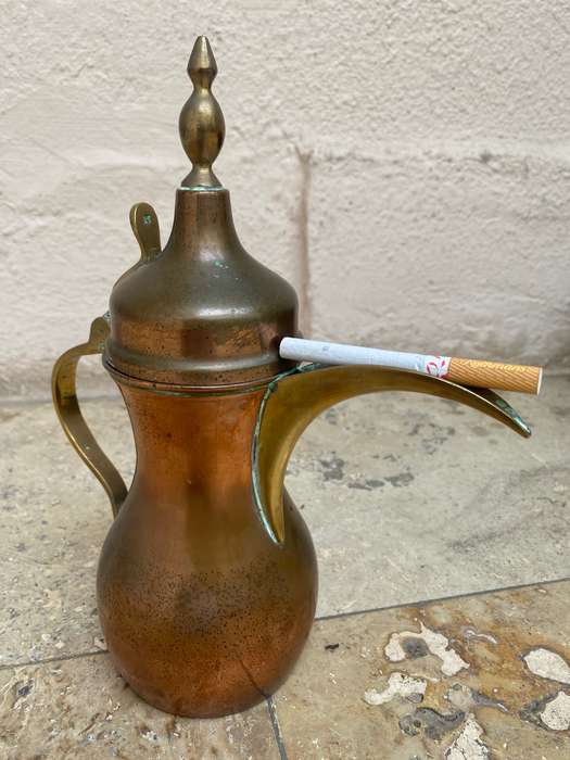 Antique Dallah copper coffee pot Arabic large