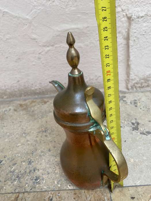 Antique Dallah copper coffee pot Arabic large