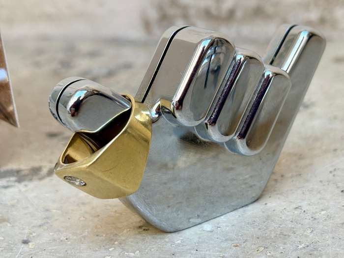 Umbro Buddy ring holder card or photo holder , chrome happy hand hands  set of 3