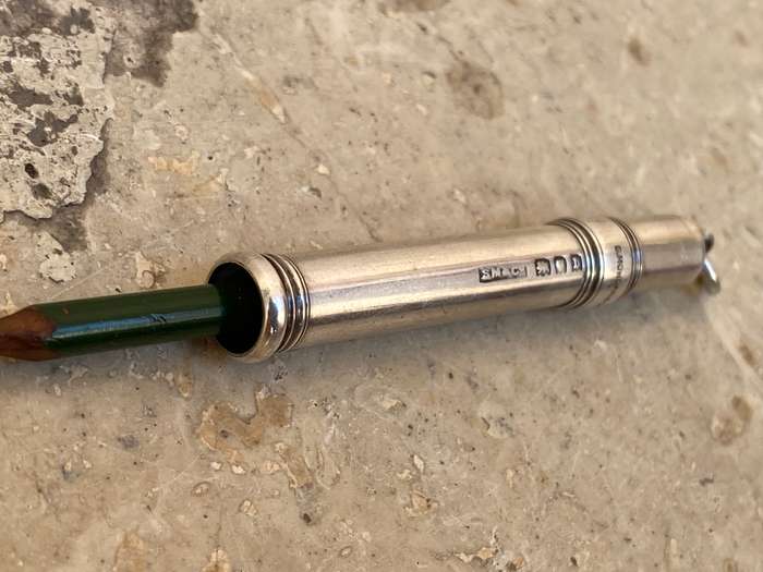 Vintage Samson Mordan sterling silver pencil holder , + antique mechanical propelling  pencil pair
