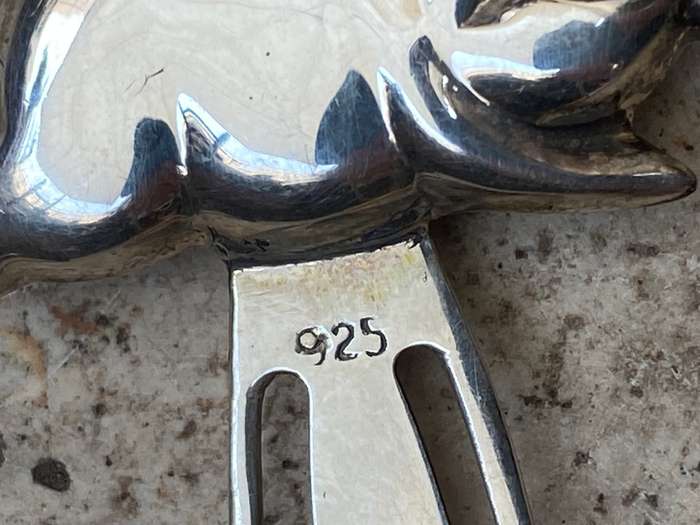 Sterling silver bookmark pair  trowel & pig 925 pair