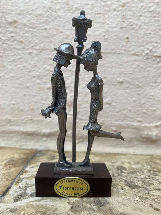Les Etains De La Fiorentina pewter young love statuette figurine ornament