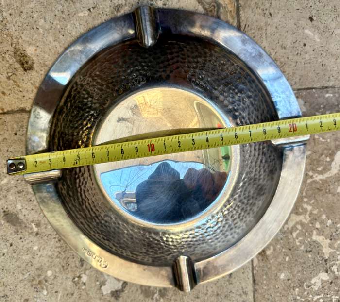rare Rhodesian African Rifles silver plate  ashtray