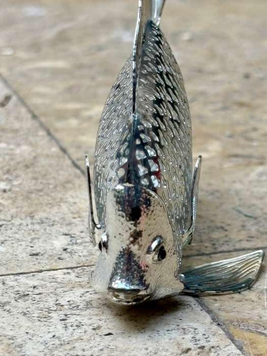 Christofle Silver Plate Fish Figurine From The Lumiere D'Argent Collection , tlc