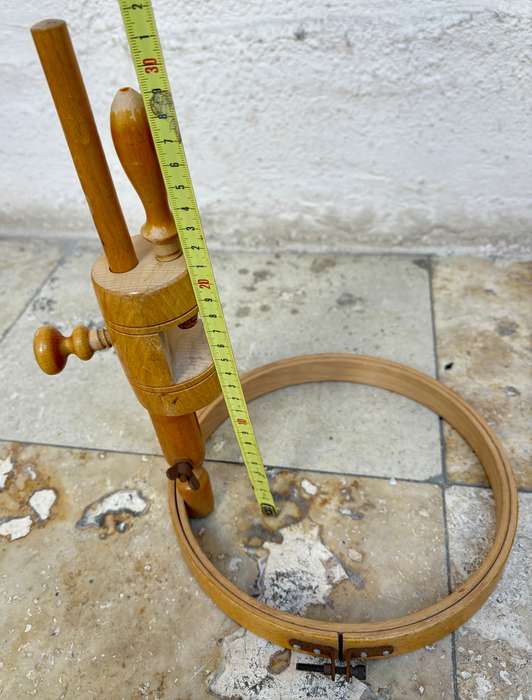 Antique French embroidery hoop wood adjustable