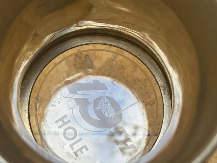 Vintage MV Carnarvon Castle pewter tankard glass bottom