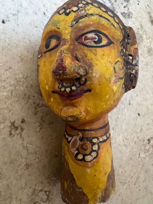 Antique Indian Persian puppet head