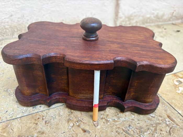 Vintage wood jewellery box wooden trinket box
