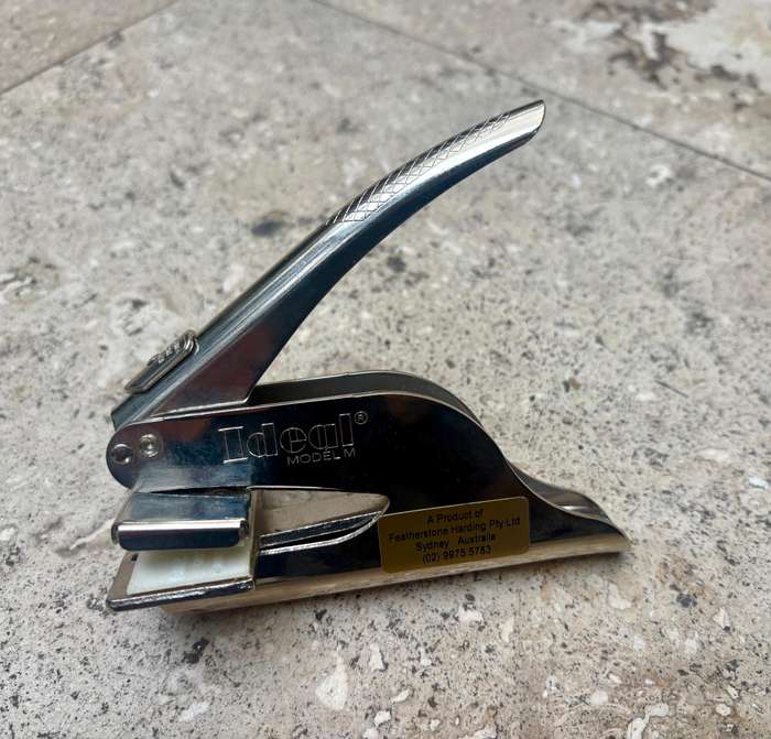 Vintage ideal desk embosser embossing tool
