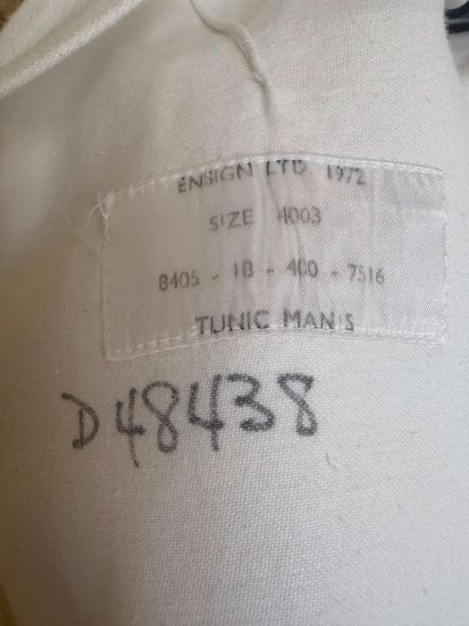 Vintage original SA Navy white suit uniform with buttons 1972