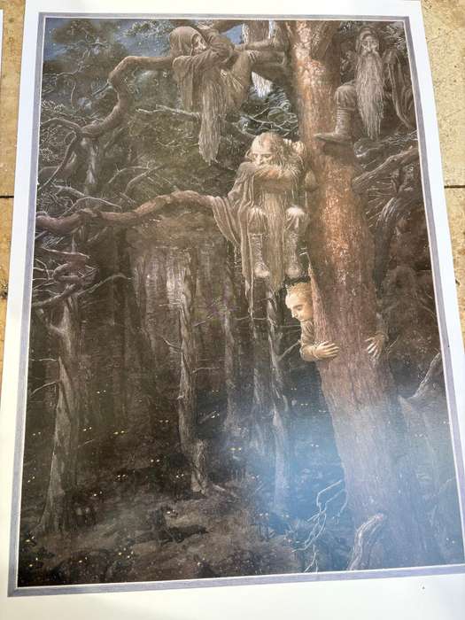Tolkien The Hobbit Poster Collection 6 Allen Lee Prints Lord of the rings
