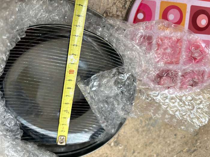 Glass Retro striped side plates set of 5