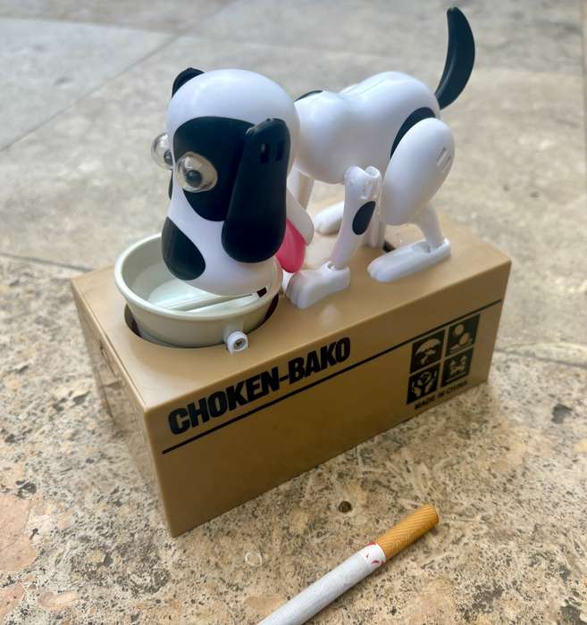 My dog piggy bank hungry coin Choken Bako automated money box
