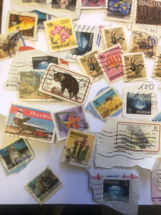 Mixed bulk lot of Rhodesian stamps