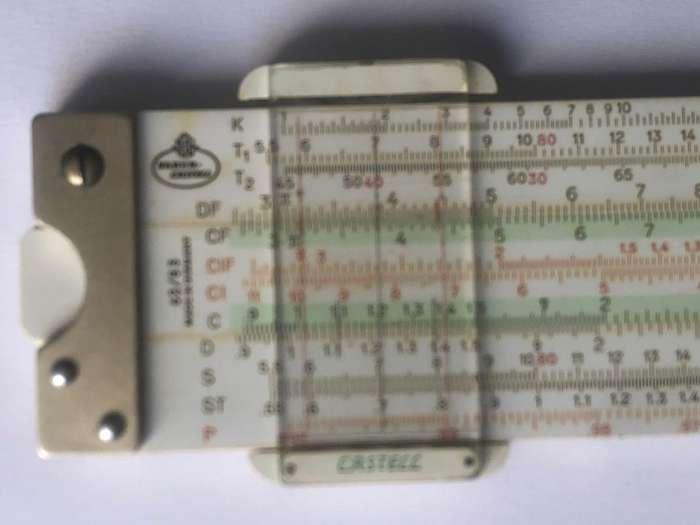 FABER CASTELL 62/83 SLIDE RULE, with case