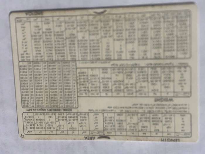 Concise Conversion Tables Circular Slide Rule Vintage Model CTCS-552