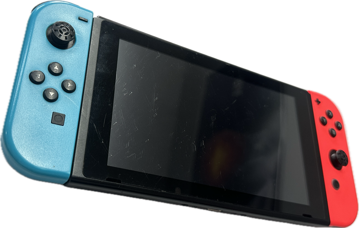 Nintendo Switch V2 Game Console - Black (HAC-001(-01) w/ OEM Blue/Red Joycon