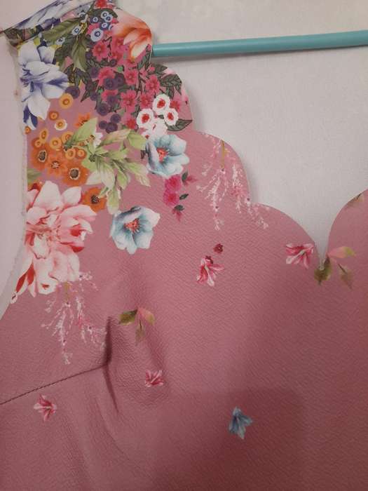 Pink Floral Midi Dress. Second-hand. Only been worn