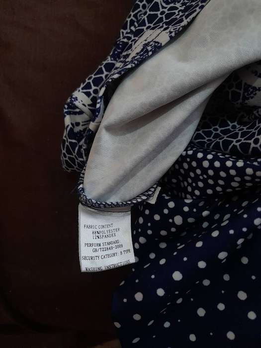 Navy blue long sleeve polkadot dress. Second-hand. Only been worn once