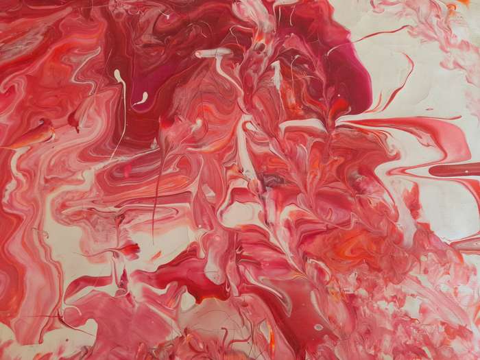 Pink Acrylic Painting On Acrylic Paper