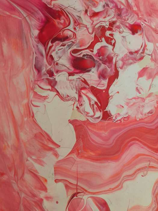 Pink Acrylic Painting On Acrylic Paper