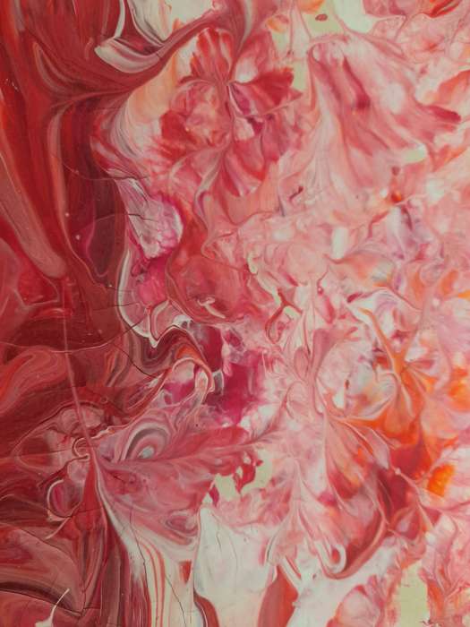 Pink Acrylic Painting On Acrylic Paper