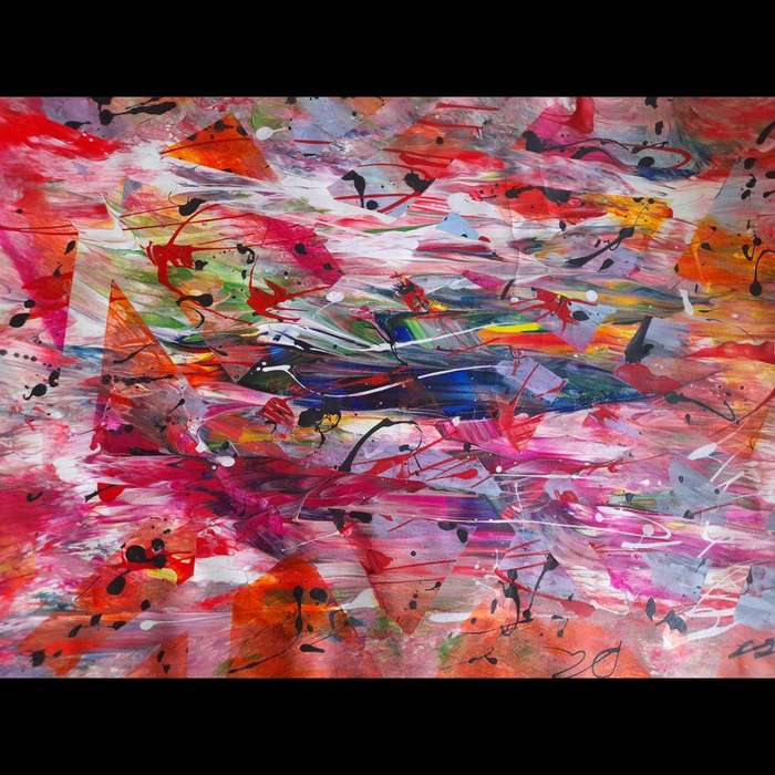 Symphony in Color | Acrylic Abstract Art Painting On Acrylic Paper
