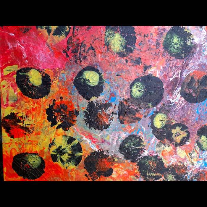 Floral Pulse | Acrylic Abstract Art Painting On Canvas