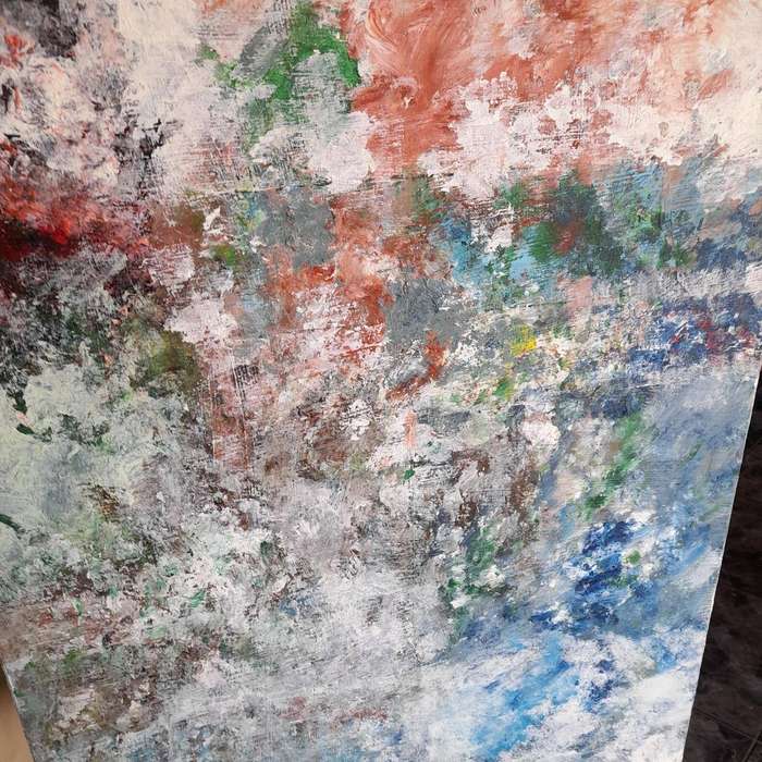 Whispers in Bloom Acrylic Abstract Art Painting On Canvas