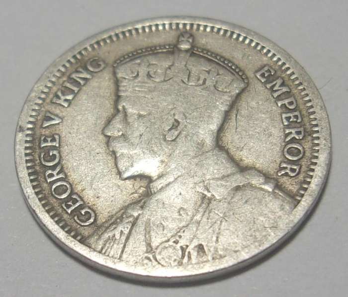 1935 silver Southern Rhodesia 3 Pence coin
