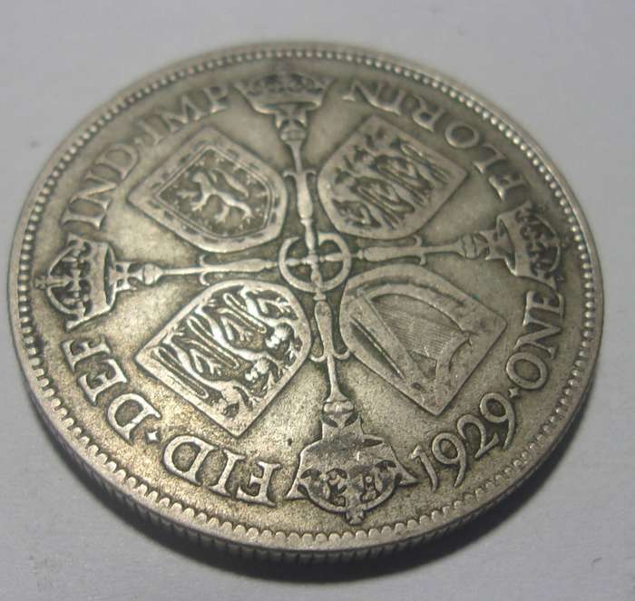 1929 British silver Florin coin